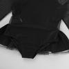 FEESHOW Little Big Girls Sparkle Mesh Splice Figure Ice Skating Dress Gymnastic Sports Dance Leotard Tutu Skirt Cutout Back Black 4 view 4