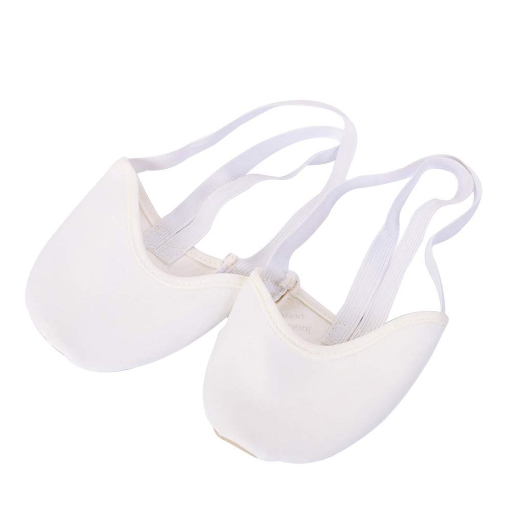 Healifty Half Sole Ballet Shoe Contemporary Pirouette Dance Lyrical Turning Shoes Dance Paw for Ballet Jazz Women Girls Size XS (White)