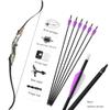 56 Inch Takedown Recurve Bow and Arrow Set Archery Longbow Hunting Bow Kit Right Handed 30-50lbs for Shooting Practice Competition with Carbon Arrows (30lbs, Camo Set) view 1