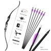 56 Inch Takedown Recurve Bow and Arrow Set Archery Longbow Hunting Bow Kit Right Handed 30-50lbs for Shooting Practice Competition with Carbon Arrows (30lbs, Black Set) view 1