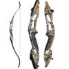 56 Inch Takedown Recurve Bow and Arrow Set Archery Longbow Hunting Bow Kit Right Handed 30-50lbs for Shooting Practice Competition with Carbon Arrows (50lbs, Camo Set) view 2
