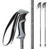 Zipline Lollipop 14.0 Graphite Carbon Composite Ski Poles  Lightweight Ergonomic Grip, Vibration Dampening, Groomers and Freestyle. Choice of Skiers (Gray Carbon, 54" in./137 cm) view 1