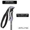 Zipline Lollipop 14.0 Graphite Carbon Composite Ski Poles  Lightweight Ergonomic Grip, Vibration Dampening, Groomers and Freestyle. Choice of Skiers (Gray Carbon, 54" in./137 cm) view 2