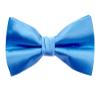 Spring Notion Men's Solid Color Satin Microfiber Bow Tie Sky Blue view 2