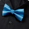 Spring Notion Men's Solid Color Satin Microfiber Bow Tie Sky Blue view 3