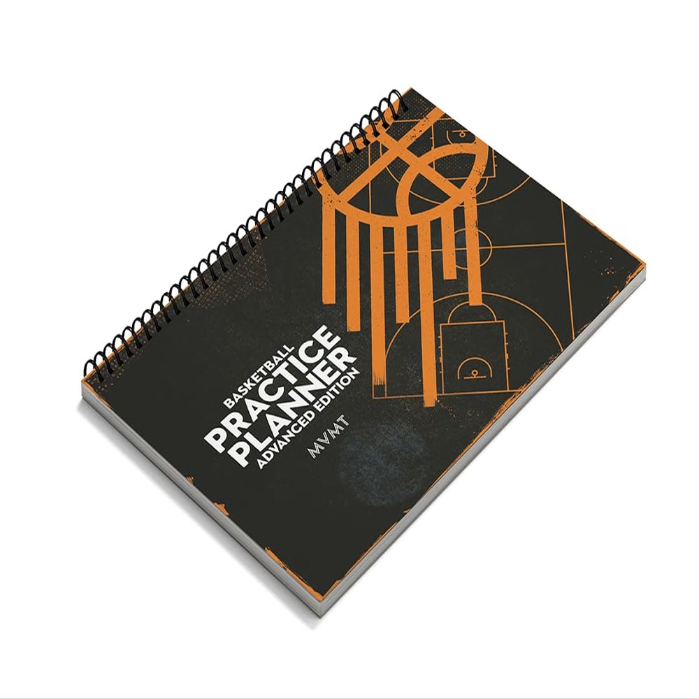Basketball Practice Planner by MVMT Sports, 50 page 8.27 x 11.69 inches organiser for coaches. Plan and review quickly and easily. Write targets, attendance, drills and more.