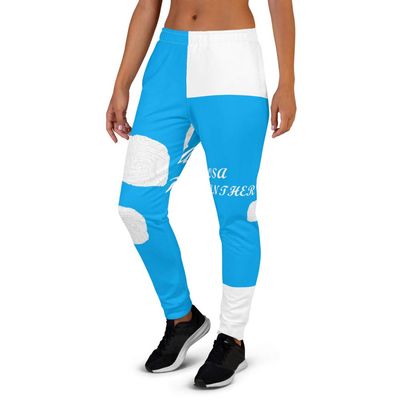 WDEUUSA Women's Joggers Sky Blue Panther