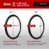 Fincci Pair 26 inch Bike Tires - Foldable Slick 26 x 1.95 Bike Tires for Mountain Bike MTB Road Hybrid Bicycle 50-559, 30 TPI - Pack of 2 Tires Leno view 2