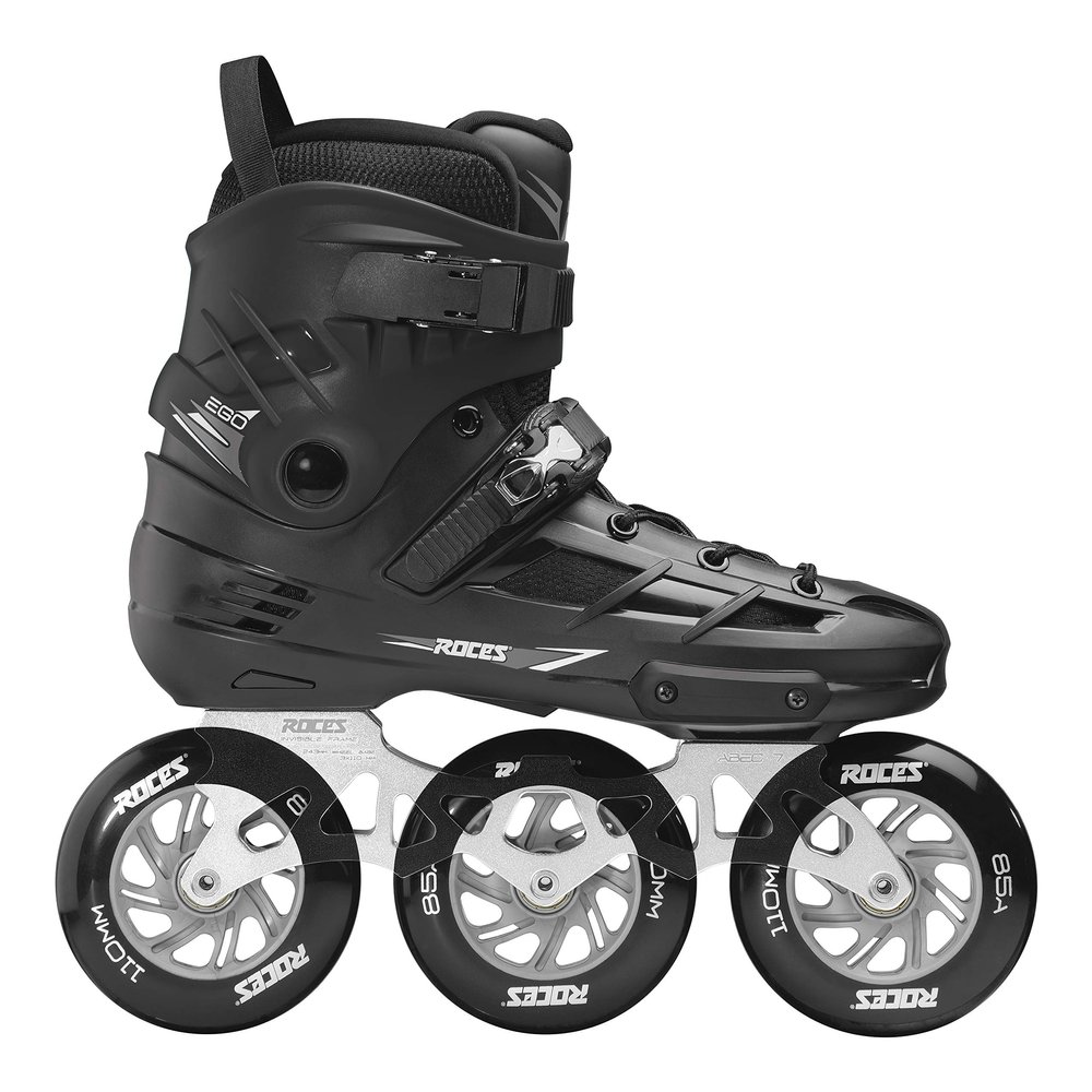 Roces Unisex  Adult's EGO 3X110 TIF Inline Skates, Black/Silver, 39