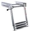 Xinkunmarine Pontoon Boat Ladder 3 Step Folding, Stainless Steel Telescoping Boat Ladder Under-Platform Slide Mount,500 lbs Capacity for Ski Boats,YachtRunabout view 1
