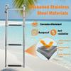 Xinkunmarine Pontoon Boat Ladder 3 Step Folding, Stainless Steel Telescoping Boat Ladder Under-Platform Slide Mount,500 lbs Capacity for Ski Boats,YachtRunabout view 3