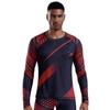 OEBLD Compression Pants Men Thermal Underwear Set Base Layer Dry Tights Gym Running Leggings Long Sleeve Shirt(Red Dot Top,L) view 1