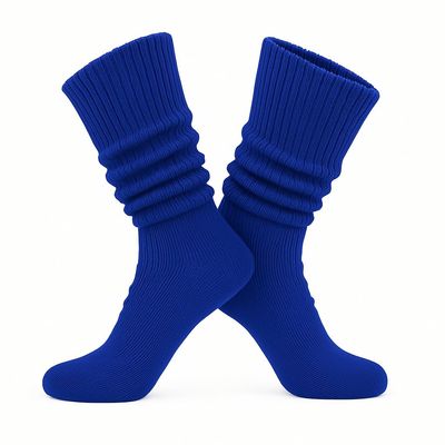 AWS/American Made Slouchy Scrunch Cotton Slouch Socks for Women Shoe Size 5 to 10 (Parliament, 1 Pair)
