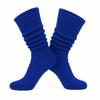AWS/American Made Slouchy Scrunch Cotton Slouch Socks for Women Shoe Size 5 to 10 (Parliament, 1 Pair) view 1