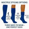 AWS/American Made Slouchy Scrunch Cotton Slouch Socks for Women Shoe Size 5 to 10 (Parliament, 1 Pair) view 4