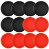 Coopay 12 Pieces Home Air Hockey Pucks 2.5 Inch Heavy Replacement Pucks for Game Tables Equipment Accessories, 12 Grams (Red and Black) view 1
