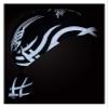 Black Head Rag with Silver Reflective Tribal Tattoo Doo Rag Cotton Dorag for Night Safety view 2