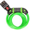 Emoly Bike Lock Cable, High Security 5 Digit Resettable Combination Coiling Bike Cable Lock,Bicycle Cable Lock for Bicycle,Mountain Bike, Scooter Outdoors, 4 Feet x 1.2M, Green view 1