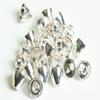 Blue Wing Olive Tungsten Cones for Fly Tying - 100 Pack (Silver, Small 4 x 3 mm (5/32)) view 1