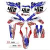2008-2009 CRF 250 R Merica USA Senge Graphics Complete Kit with Rider I.D. Compatible with Honda view 1