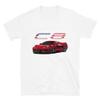JG Infinite 2020 Mid Engine 'Vette C8 Patriotic Short-Sleeve Unisex T-Shirt White view 1