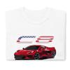 JG Infinite 2020 Mid Engine 'Vette C8 Patriotic Short-Sleeve Unisex T-Shirt White view 2