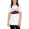 JG Infinite 2020 Mid Engine 'Vette C8 Patriotic Short-Sleeve Unisex T-Shirt White view 3