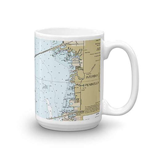 Chart Mugs Tampa Bay W Howard Frankland Bridge, 15oz - NOAA Nautical Charts