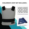 Glacier Tek Children's Cool Vest Personal Cooling, 59 Degrees for 2.5 Hours, Includes Cool Packs, Recharge in 30 Minutes, Gray view 2