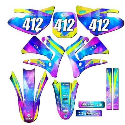 2000-2007 TTR 125 Space KADET Galaxy Senge Graphics Complete Kit with Rider I.D. Compatible with Yamaha