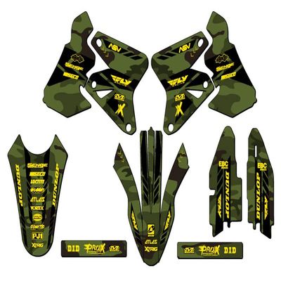 2005-2024 DRZ 400 SM Apache Green Senge Graphics Complete Kit with Rider I.D. Compatible with Suzuki