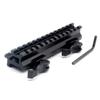 TRIROCK See-Through Throw Lever Riser Mount Picatinny Riser Mount with 13 Slots Double Rails Quick Release Detachable fits Scope Optics view 1
