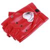 Sevenfly Women Heart Cutout Punk Half Finger Pu Leather Performance Gloves(red) view 3