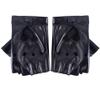 Sevenfly Women Heart Cutout Punk Half Finger Pu Leather Performance Gloves(black) view 1