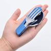 AKOAK 1 Pack Outdoor Camping Multi-purpose Dinning Knife, Stainless Steel Detachable Dinning Spoon, Camping Combination Tableware, Including Camping Fork, Knife, Spoon and Bottle Opener view 2