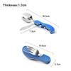 AKOAK 1 Pack Outdoor Camping Multi-purpose Dinning Knife, Stainless Steel Detachable Dinning Spoon, Camping Combination Tableware, Including Camping Fork, Knife, Spoon and Bottle Opener view 3