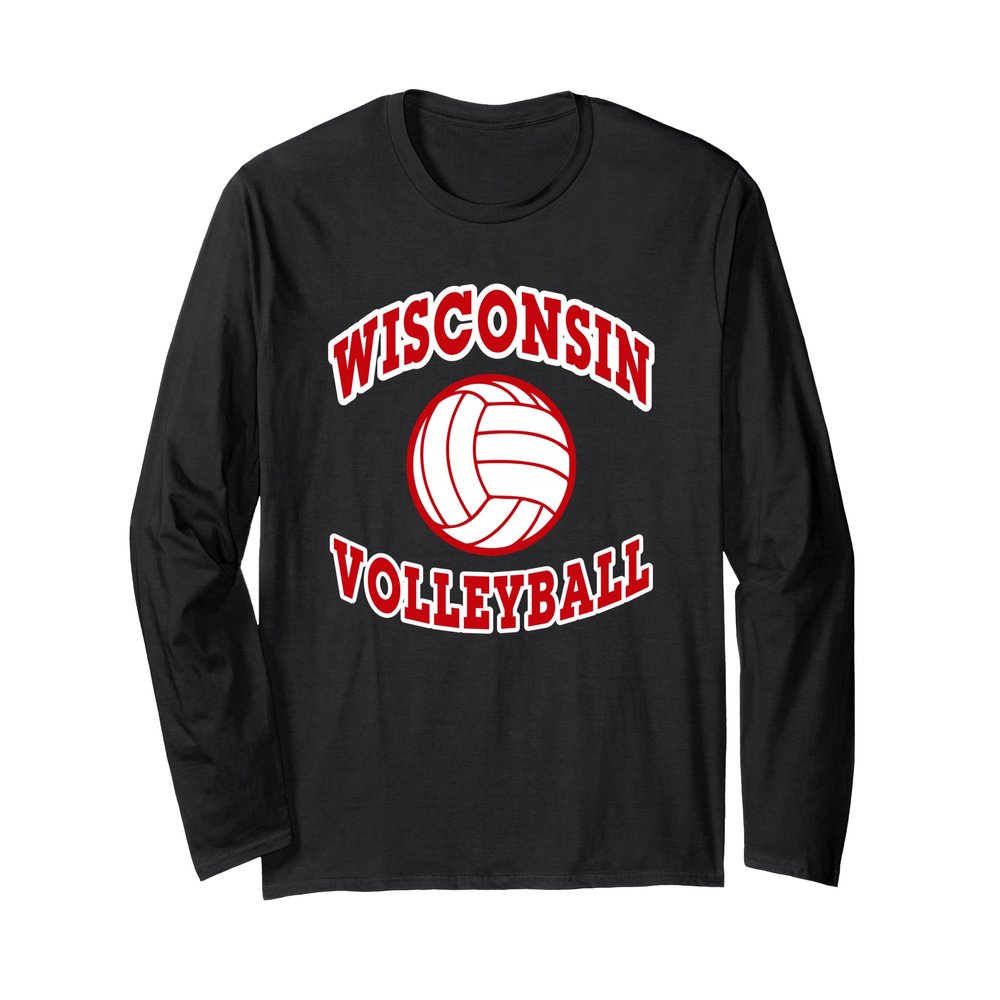 Wisconsin Volleyball Classic Style Long Sleeve T-Shirt