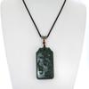 2.4" China Certified Nature Hetian Nephrite Jade Fortune Double Fish and Lotus Hand Carved Necklace Pendant 3415 view 1