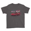 2020 'Vette C8 Stars and Bars Youth Short Sleeve T-Shirt Charcoal view 1