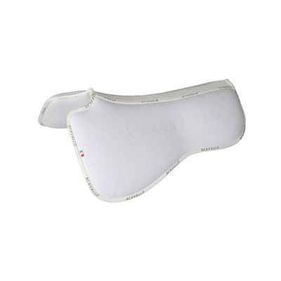 Acavallo Dressage Silicon Grip System Spine Free and Memory Foam Half Saddle Pad, Medium, Black, Horse Equipment