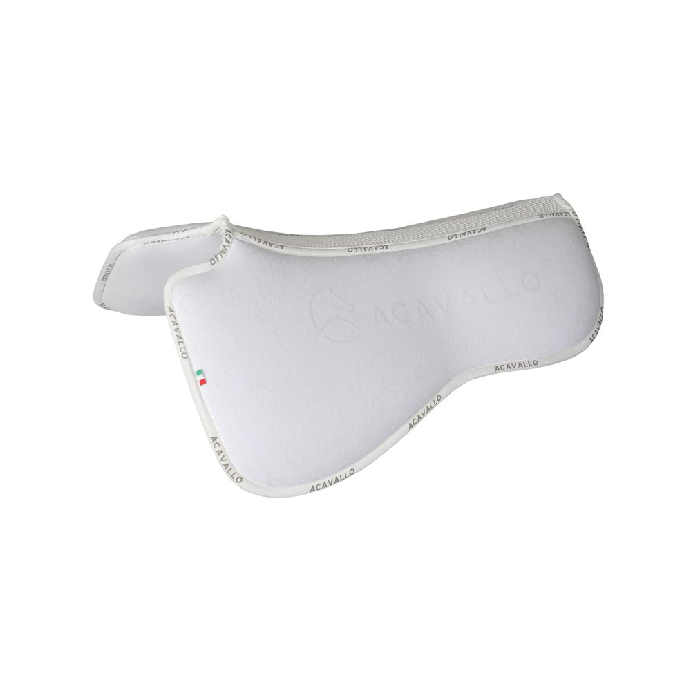 Acavallo Dressage Silicon Grip System Spine Free and Memory Foam Half Saddle Pad, Medium, Black, Horse Equipment