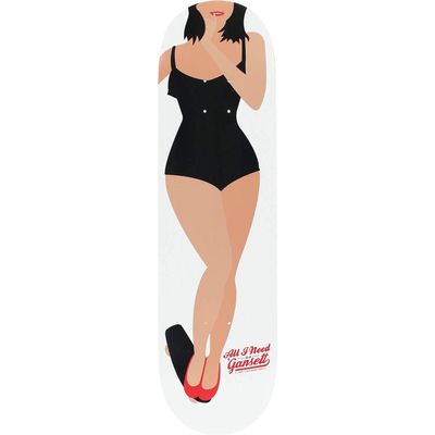 All I Need Skateboard Deck Lovely Lady 8.3"