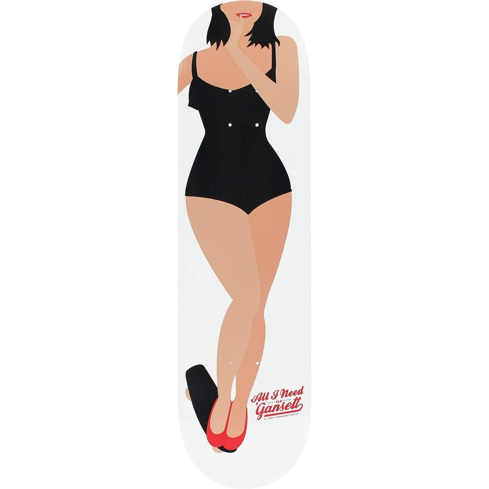 All I Need Skateboard Deck Lovely Lady 8.3"