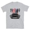 1969 Mach 1 Vintage American Pony car Short-Sleeve Unisex T-Shirt Sport Grey view 1