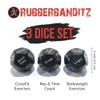 Rubberbanditz - Fitness Dice for Exercise & Workouts | Three Engaging 12-Sided Full Body Workout Dice | Ideal for Crossfit, Home Workouts, and Gyms | Fun Workout Equipment view 2