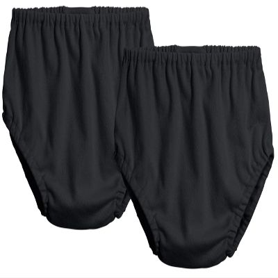 City Threads Baby Girls Boys Diaper Covers Bloomers Cotton Soft Comfortable Durable Made in USA 2-Pack, Black & Black, 2T