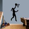 Sweetums Signatures Basketball Girl Layup Wall Decal 18" Wide x 36" Tall Teal view 1