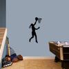 Sweetums Signatures Basketball Girl Layup Wall Decal 18" Wide x 36" Tall Teal view 2