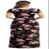 VIISHOW Women's Short Sleeve Floral Dress Loose Plain Maxi Dresses Casual Long Dresses with Pockets(Floral Rose Black Small) view 3