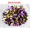 Metallic Cheerleader Cheerleading Pom Poms 6 inch 1 Pair 2 Pieces (White) view 2